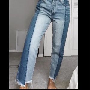 Two Tone Mom Jeans